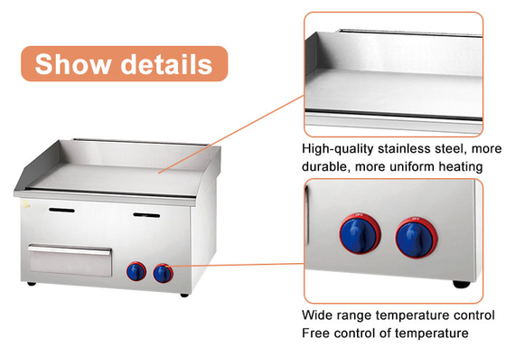 Commercial 11,7kw Grill à gaz GPL/2800Pa équipement de cuisson chinois 32kg Poids