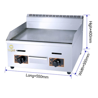 Grille à gaz professionnelle pour cuisines commerciales 11.7kw équipement de cuisson lourd