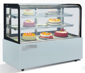 Équipement de réfrigération industriel de vitrine de gâteaux avec base en marbre et 2 étagères