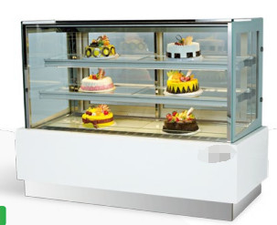 220V/50Hz vitrine de gâteau équipement de réfrigération température 3C-10C Base en marbre / acier inoxydable