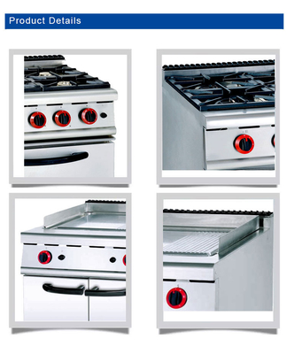 Réservoir commercial à gaz avec 4 brûleurs / four à gaz 20,8 kW Équipement de cuisson de restaurant GH-987A