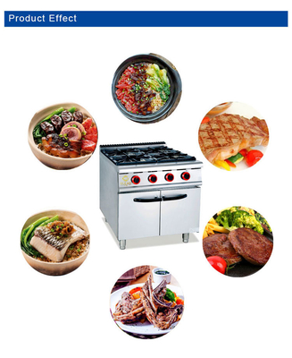 Réservoir commercial à gaz avec 4 brûleurs / four à gaz 20,8 kW Équipement de cuisson de restaurant GH-987A