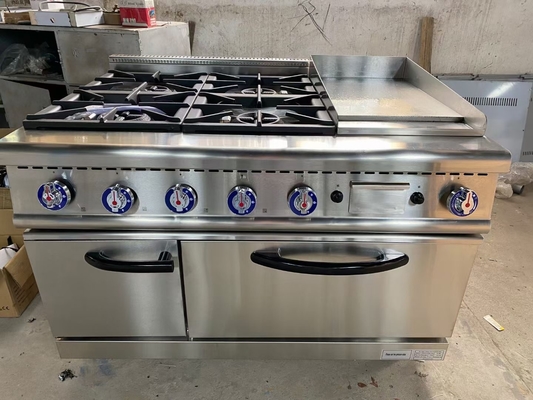 20Équipement de cuisson à gaz de 8 kW avec four à gaz à 4 brûleurs