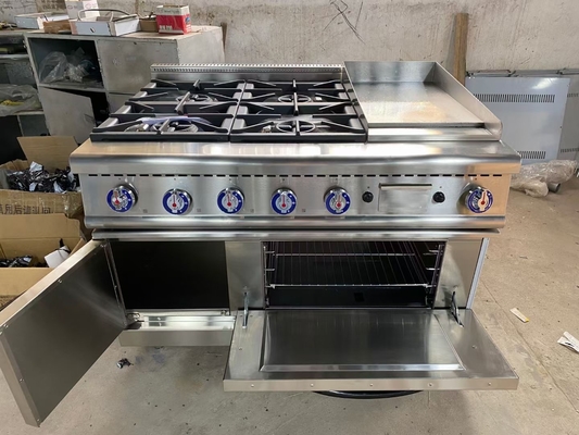 20Équipement de cuisson à gaz de 8 kW avec four à gaz à 4 brûleurs