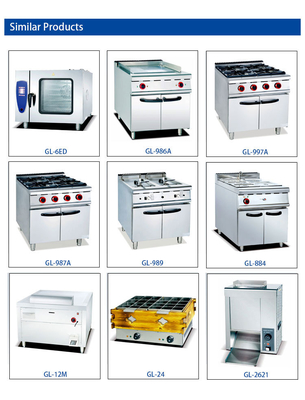 Grill à œufs de caille à gaz avec poids net de 6,6 kg et GPL 2800Pa Equipement de cuisine élégant