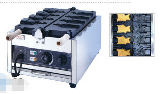 Facteur de gaufre électrique en forme de poisson à température réglable 1.6KW Source d'alimentation pour des résultats croustillants