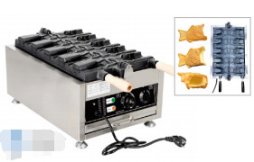 Équipement de cuisson commercial Fabricant de gaufres électriques de 1,6 kW pour gaufres en forme de poisson 220-240V/50-60HZ