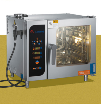 67 mm d' acier inoxydable argenté Combi four à vapeur de torréfaction / de vapeur 25-250 ° C contrôle de la température