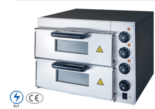 220V-240V Cuisinier à pizzas en acier inoxydable Panneau de commande mécanique en argent pour la cuisson de la pizza