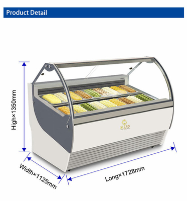 Vitrine de glace ventilée pour réfrigération industrielle -16 à -18