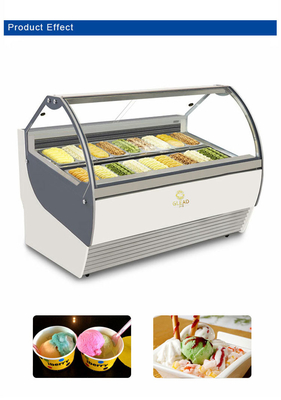 Vitrine de glace ventilée pour réfrigération industrielle -16 à -18