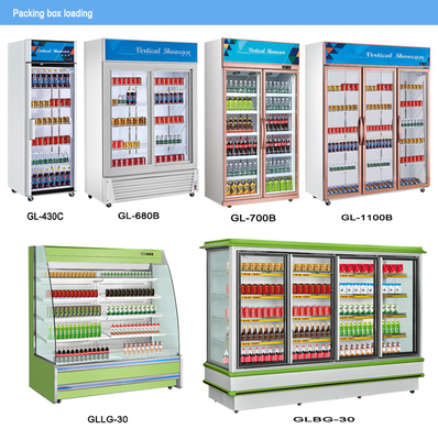 Refroidisseur d'affichage de boissons en acier inoxydable 210L pour refroidir les boissons à 0-10 températures