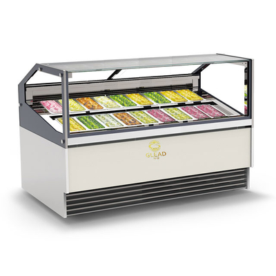 Vitrine de glace en marbre italien avec système de refroidissement ventilé - 1650W de puissance