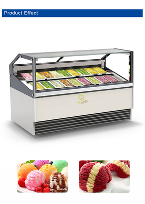 Vitrine de glace en marbre italien avec système de refroidissement ventilé - 1650W de puissance