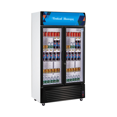 Refroidisseur d'affichage de boissons en acier inoxydable 395W pour refroidissement de boissons commerciales à 0 ~ 10 °C