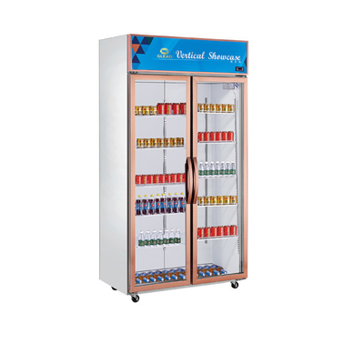 Refroidisseur d'affichage de boissons en acier inoxydable 1300L pour refroidissement rapide des boissons à 0-10 températures