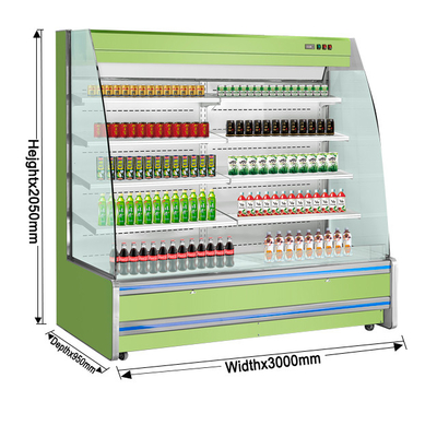 Refroidisseur d'affichage de boissons en acier inoxydable 1300L pour refroidissement rapide des boissons à 0-10 températures