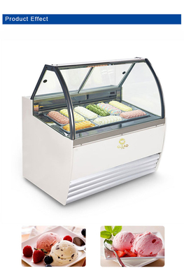 Thomas Gelato vitrine de crème glacée équipement de réfrigération de dégelage à cycle inverse 220-240V/1PH/50HZ