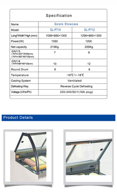 Unité de réfrigération ventilée 220-240V/1PH/50HZ avec 18 poêles italiennes