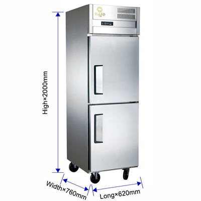 Réfrigérateur de congélation en acier inoxydable commercial congélateur électrique -12.C ∼ 18.C Température de stockage