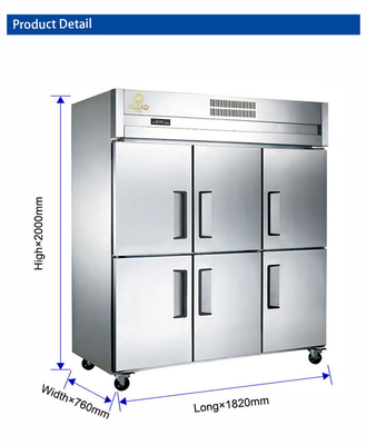 réfrigérateur commercial en acier inoxydable congélateur avec fonction de congélation pour le stockage - 220-240V 50Hz