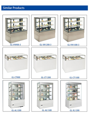 Unités de réfrigération industrielle ventilées avec vitrine de crème glacée Smart Gelato