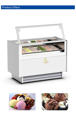 Pan italien 255KG N.W Gelato vitrine de crème glacée pour un contrôle optimal de la température -16°C~-18°C