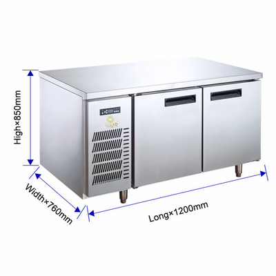 Réfrigérateur de table de travail électrique de restaurant en acier inoxydable 0C à 5C Efficacité de refroidissement