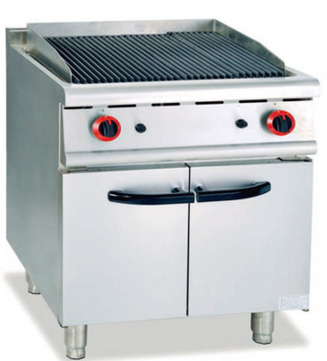 Grill à roche de lave en fer 220V-240V avec panneau de commande numérique argenté et blanc