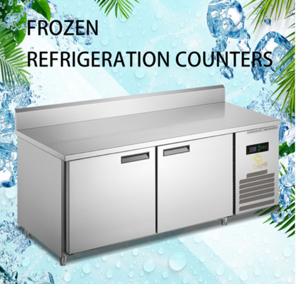 Equipement de réfrigération industrielle 220-240V 1PH Refroidissement à basse température par air Banque de travail congélateur 410W Puissance