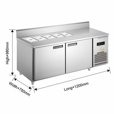 Appareils de refroidissement industriels à refroidissement par air Armoires à pizza/armoires à salade pour armoires à réfrigération