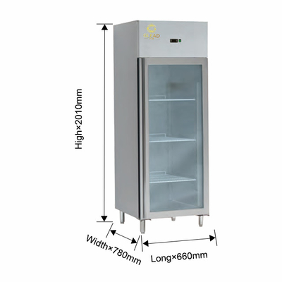 GN1/1 Équipement de réfrigération par refroidisseur vertical fonctionnant à -14 ~-18°C pour le stockage de grands volumes
