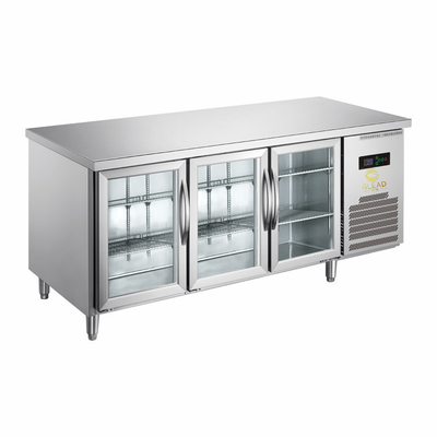 220V-240V 5°C -0°C Appareil de réfrigération industriel à porte double vitrée 150L