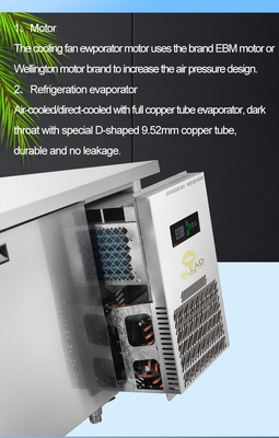 220V-240V 5°C -0°C Appareil de réfrigération industriel à porte double vitrée 150L