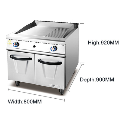 17.8KW Commercial Cooking Range Machine à faible bruit régulation de la température de la vanne à gaz GL RG modèle