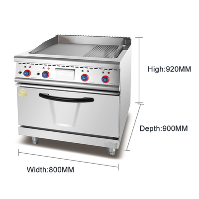 GL RG Ventilateur de gaz à GPL/GNG Commercial Cooking Range Machine 17,8 kW avec réglage de la température