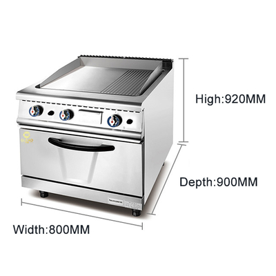 GL RG Ventilateur de gaz à GPL/GNG Commercial Cooking Range Machine 17,8 kW avec réglage de la température