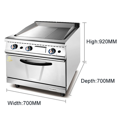 Machine de cuisson à gaz avec réglage de température pour cuisine professionnelle