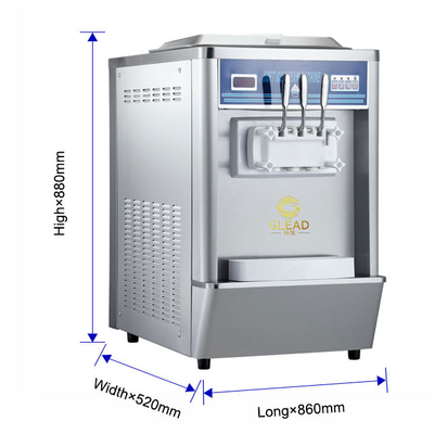 1Unité de réfrigération industrielle de 0,7 kW pour 2x5,8L Hopper 12-18 kg/h Taux de production 220-240V Voltage