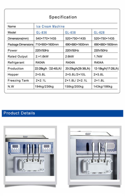 R404A Équipement de refroidissement industriel 2x1,6 kW Sortie pour la production 220-240V Voltage