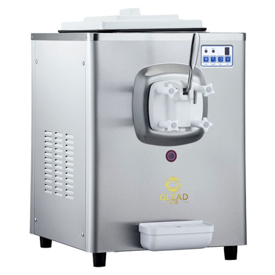1.6L réservoir de congélation machine à glaces douces avec 5L Hopper 220-240V Voltage 100-150 tasses par heure