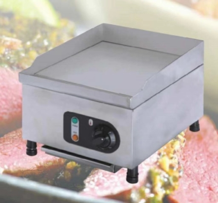Grille de restaurant électrique argentée Grille en acier inoxydable avec contrôle de température précis