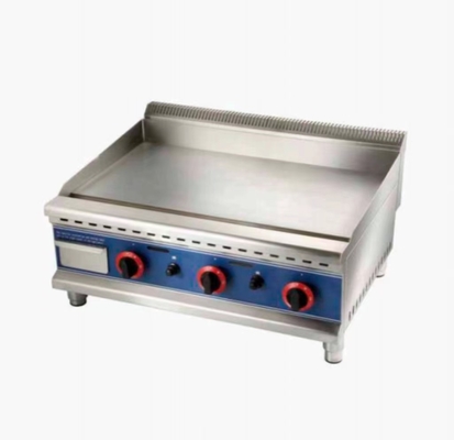 Grill à gaz argenté à 2800 Pa de pression de gaz cuit divers aliments à 0 à 100.