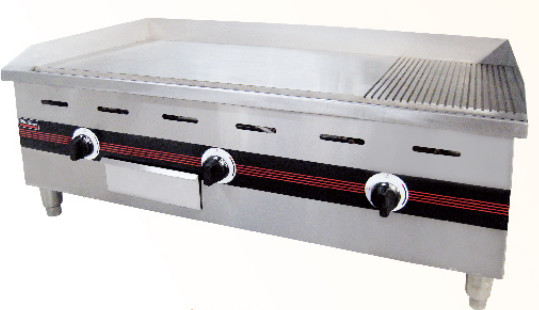 Grill à gaz argenté à 2800 Pa de pression de gaz cuit divers aliments à 0 à 100.