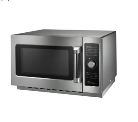 Cuisinier électrique à micro-ondes noir/blanc de 25L avec contrôle tactile à membrane intérieure en acier inoxydable