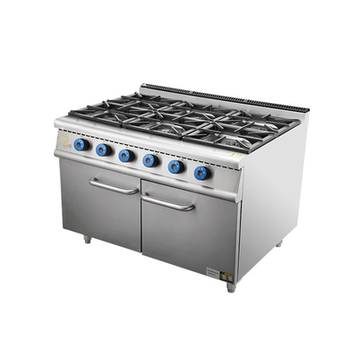 Région de cuisine hôtelière à gaz avec four SS304 Construction pour la production alimentaire à grande échelle.