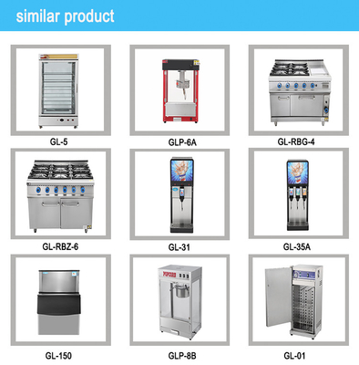 Cuisinière à gaz commerciale Cuisinière à 6 brûleurs Cuisinière avec puissant four pour cuisines professionnelles