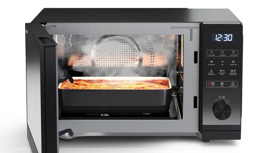 Cuisinier à micro-ondes en acier inoxydable de capacité 25L avec commande tactile à membrane