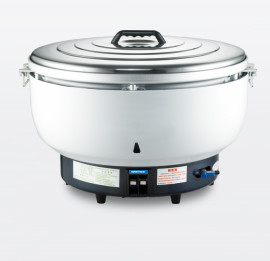 Cuisinière à riz commerciale de 25L de capacité en fer avec panneau de commande mécanique - Cuisine efficacement le riz à 220V