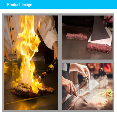 Grille à arc à gaz japonaise Teppanyaki en acier inoxydable pour les hôtels